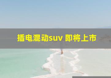 插电混动suv 即将上市